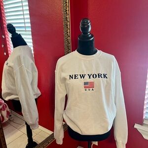 White New York USA Sweatshirt